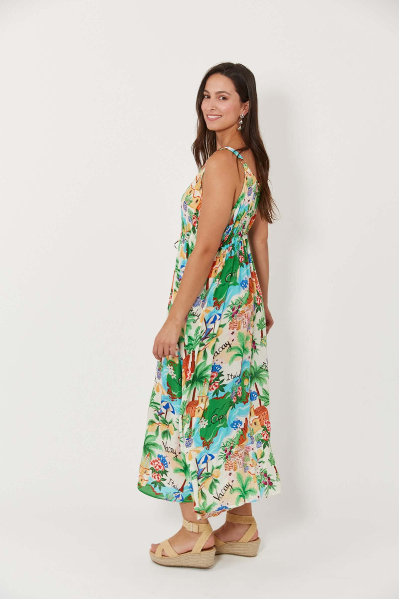 Haven Isola Tank Maxi Dress in Capri