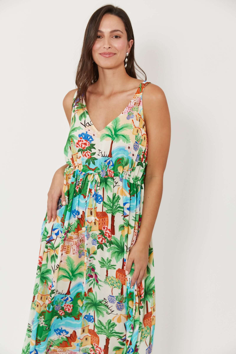 Haven Isola Tank Maxi Dress in Capri