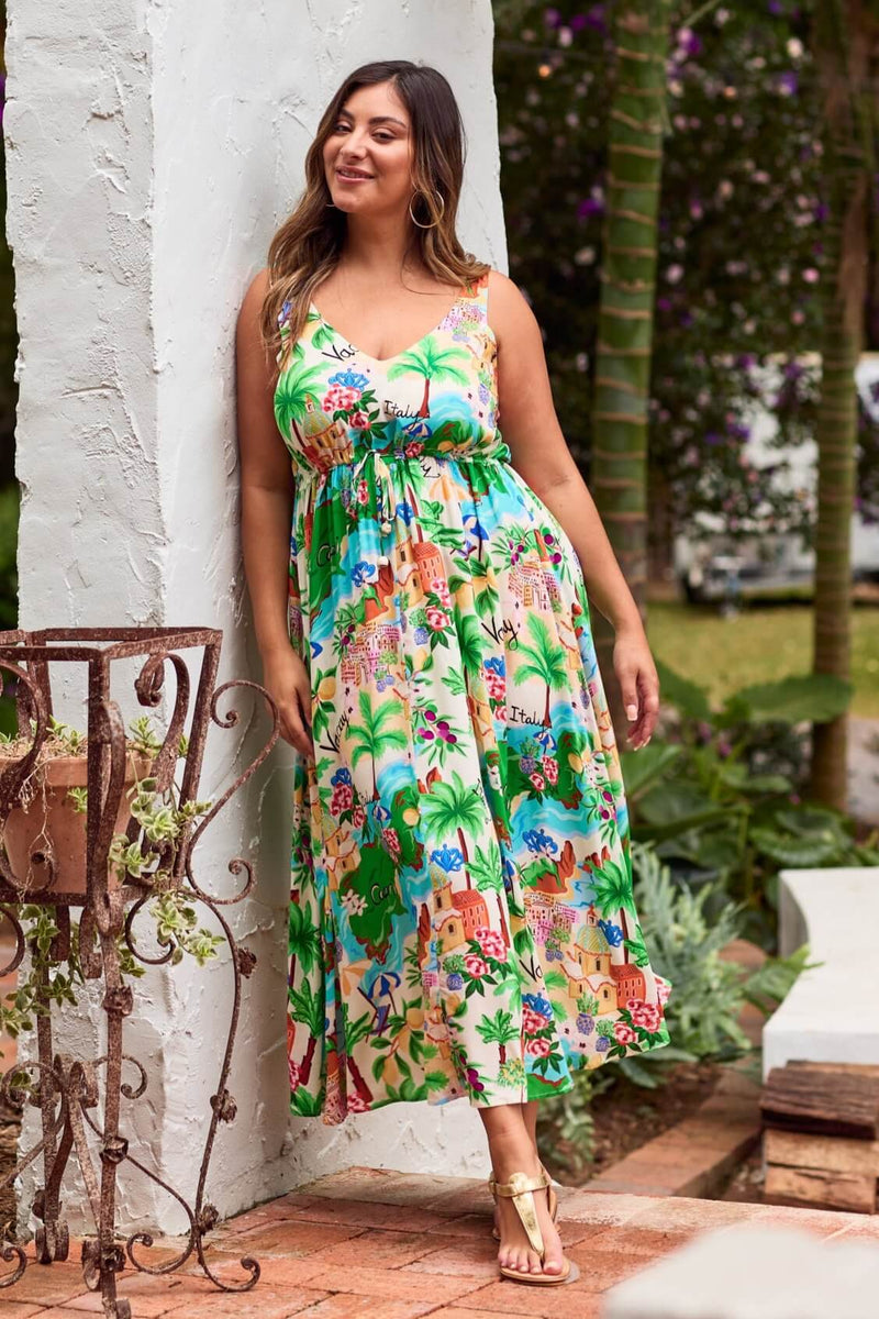 Haven Isola Tank Maxi Dress in Capri