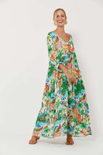 Haven Isola Tiered Maxi Dress in Capri