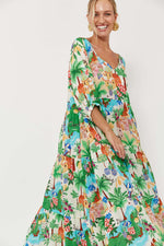 Haven Isola Tiered Maxi Dress in Capri