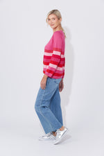 Haven Florida Stripe Jumper in Pink