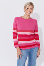 Haven Florida Stripe Jumper in Pink