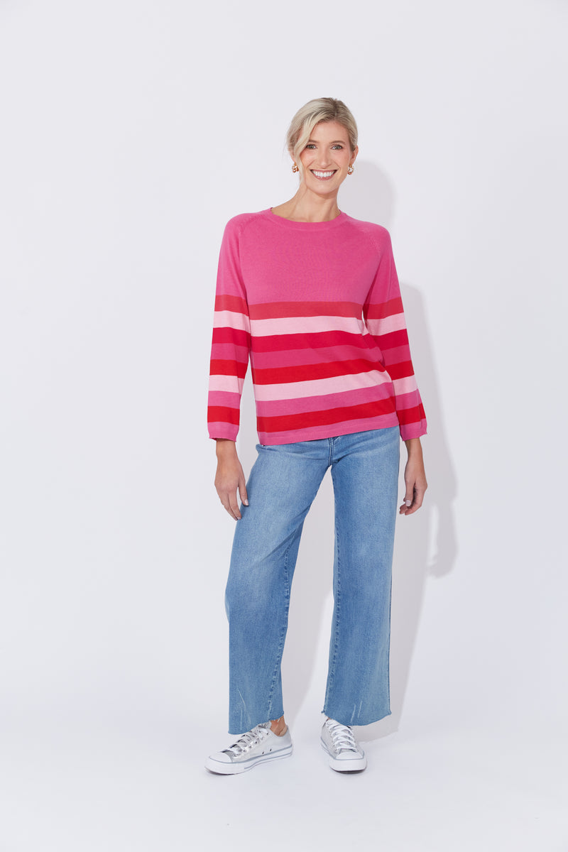 Haven Florida Stripe Jumper in Pink