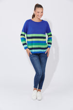 Haven Florida Stripe Jumper in Cobalt