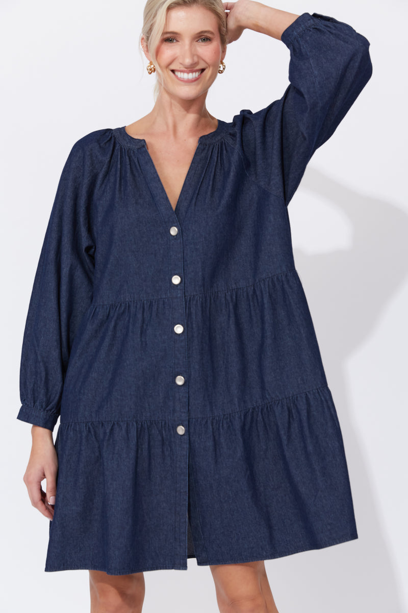 Haven Austin Denim Dress in Indigo Denim