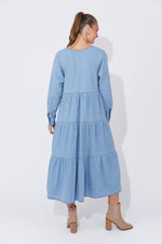 Haven Austin Denim Maxi in Blue Denim