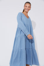 Haven Austin Denim Maxi in Blue Denim