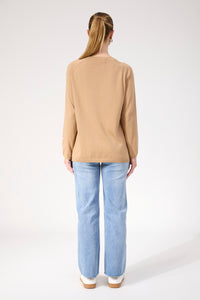 Haven Vermont Star Crew Jumper in Tan