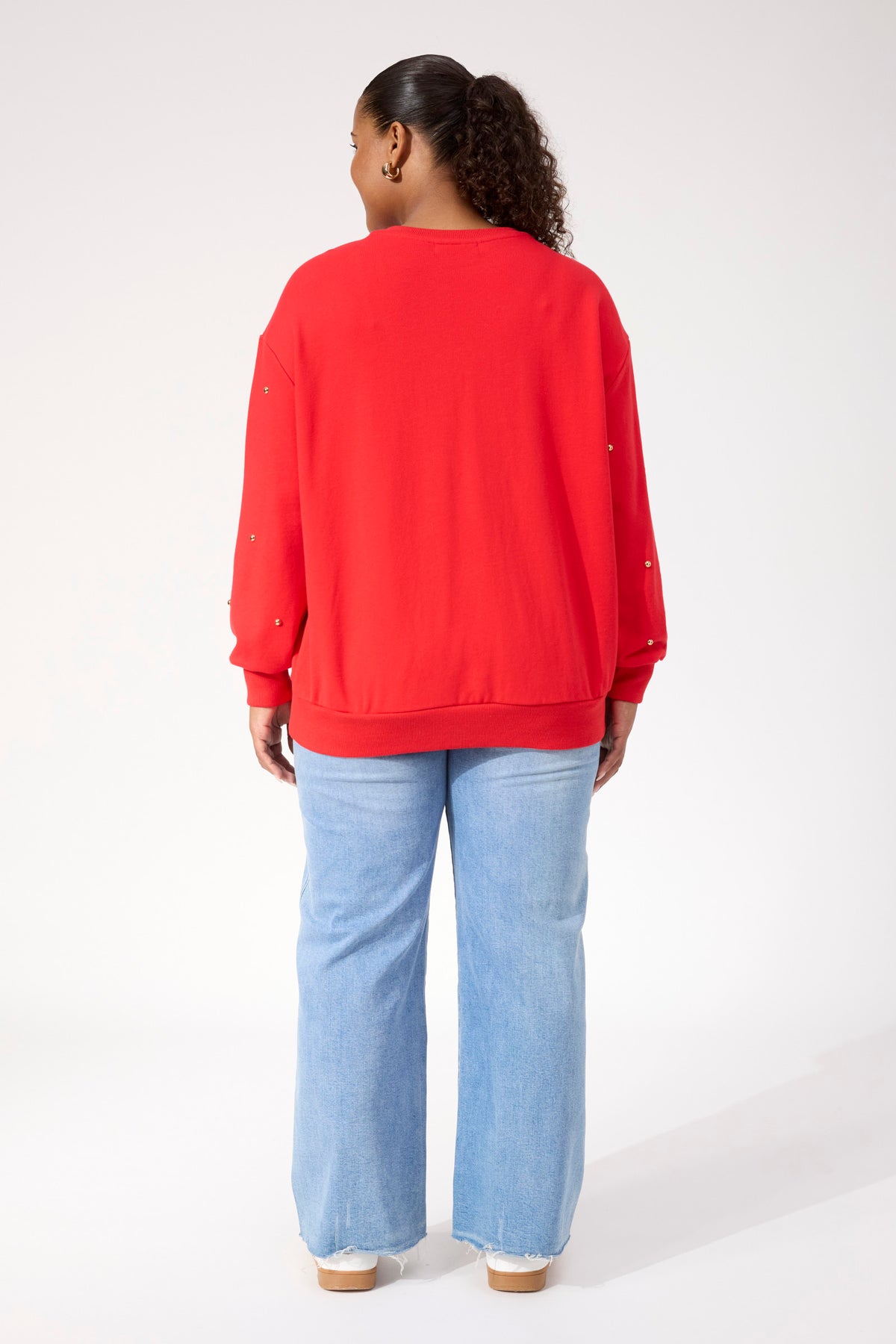 Haven Boston Studded Sweatshirt in Red