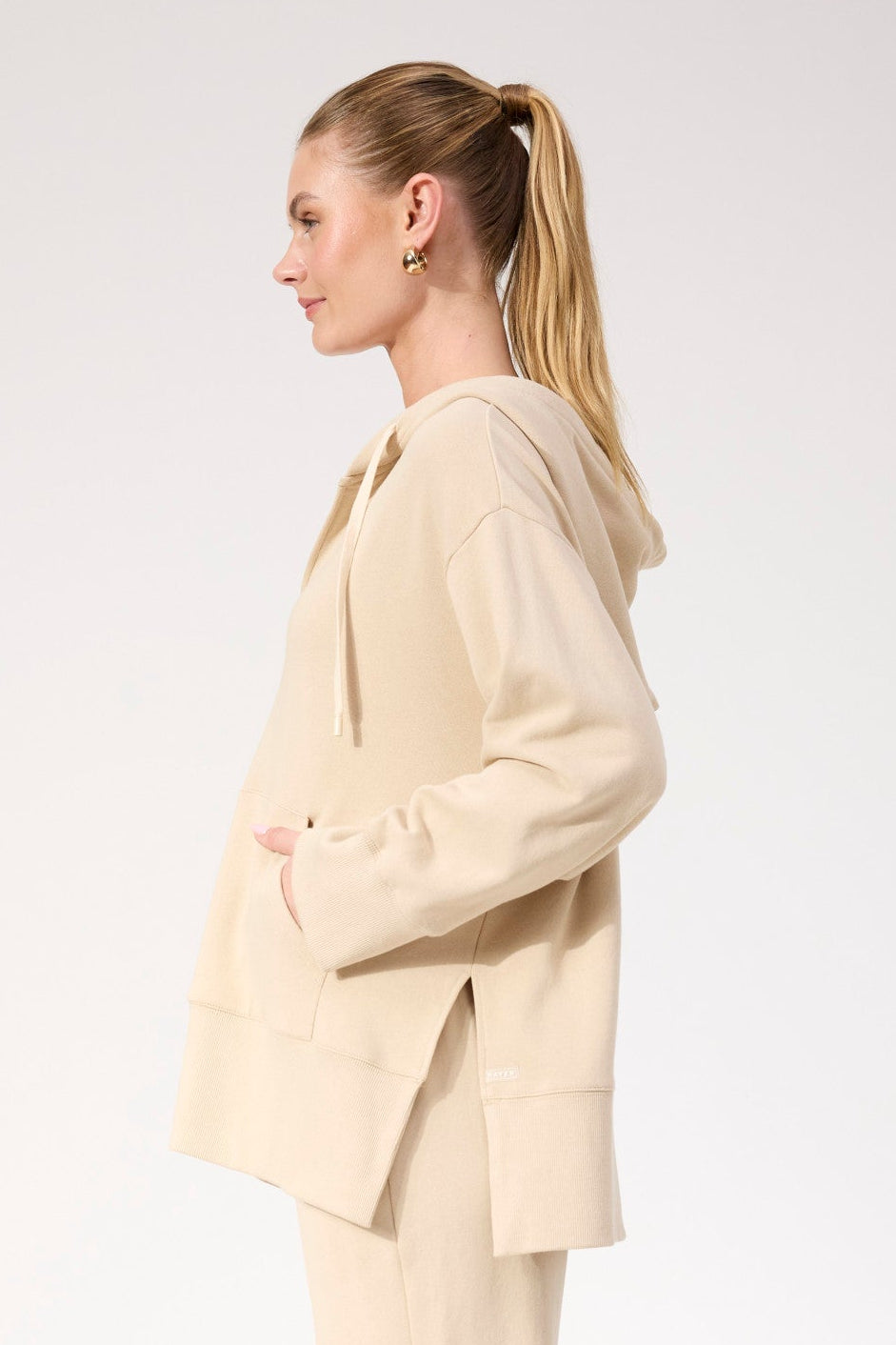 Haven Boston Sweat Hoodie in Latte
