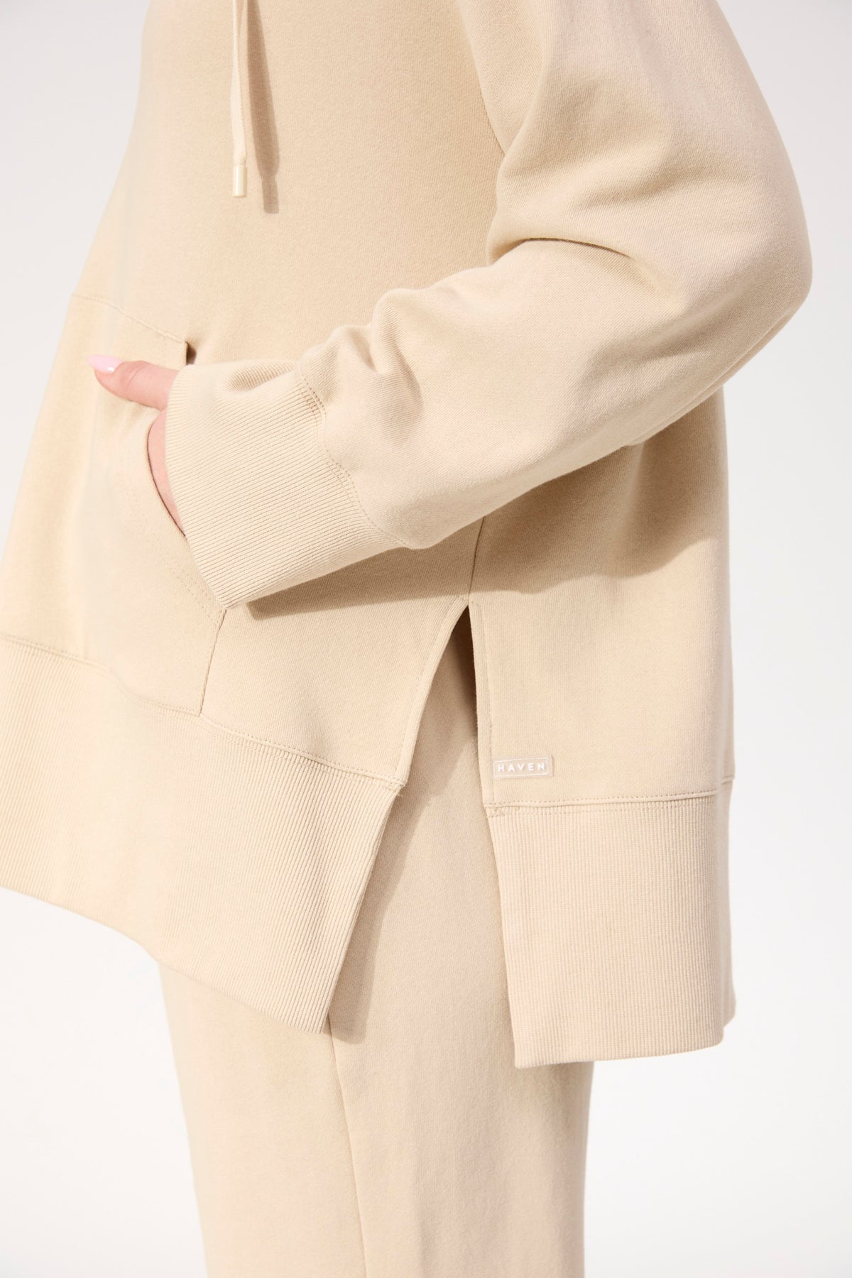 Haven Boston Sweat Hoodie in Latte