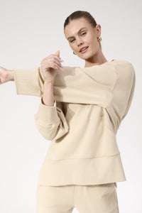 Haven Boston Sweat Hoodie in Latte