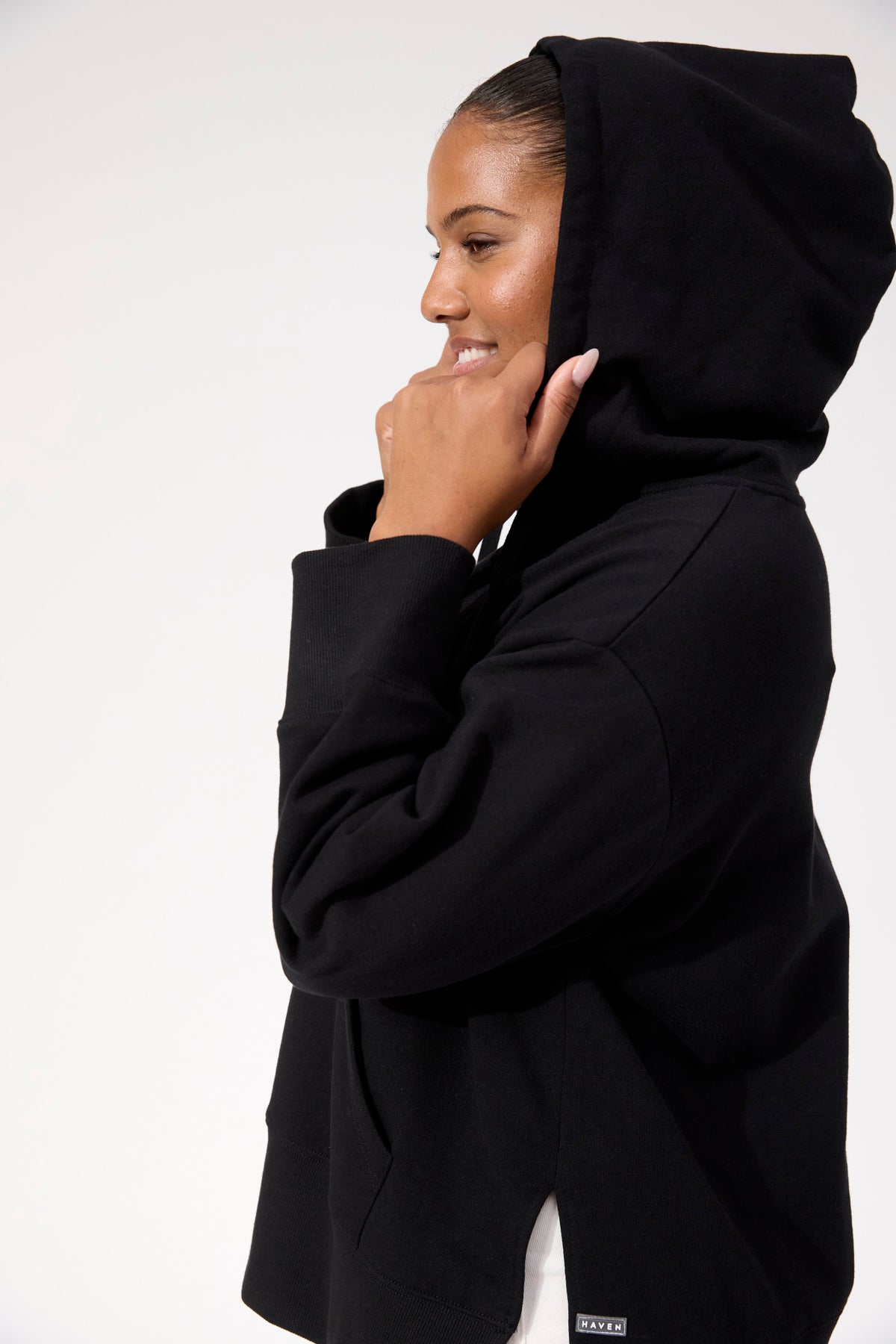 Haven Boston Sweat Hoodie in Black