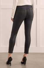 Tribal Audrey Caviar Glitz Pull On Skinny Ankle Pant in Black
