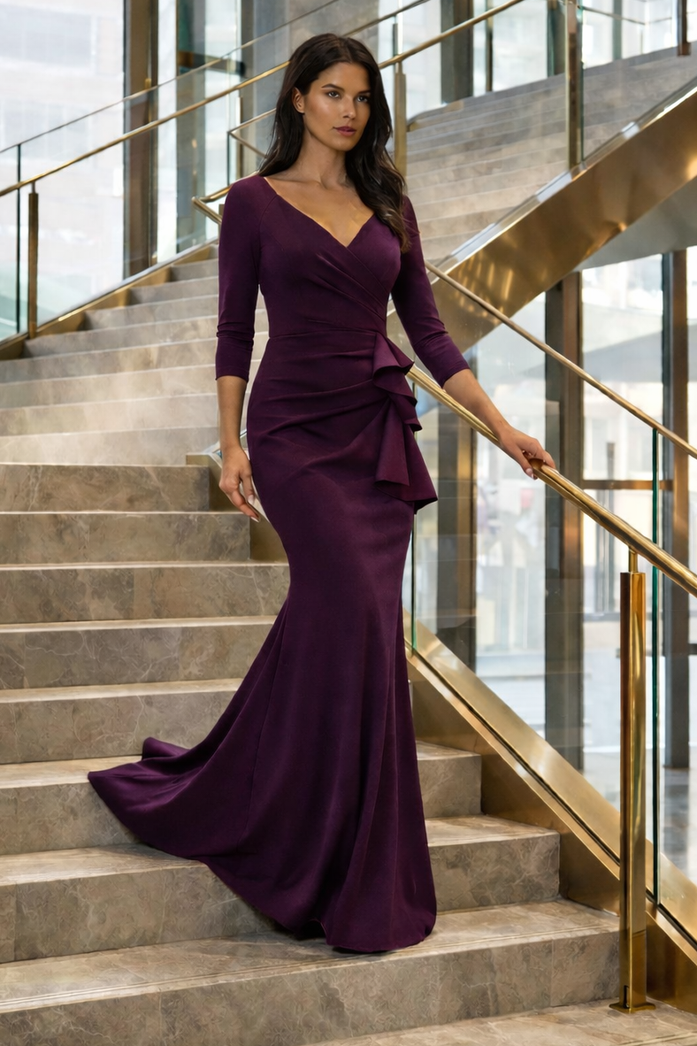 Ellie Amelia Gown in Plum