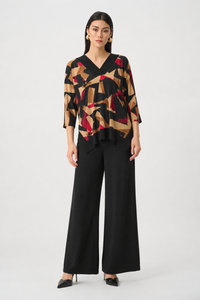 Joseph Ribkoff Abstract Tunic in Black Combo 263224