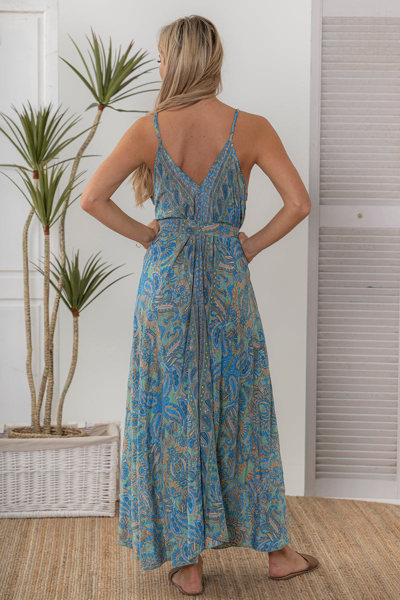 Cienna Capri V Dress in Blue