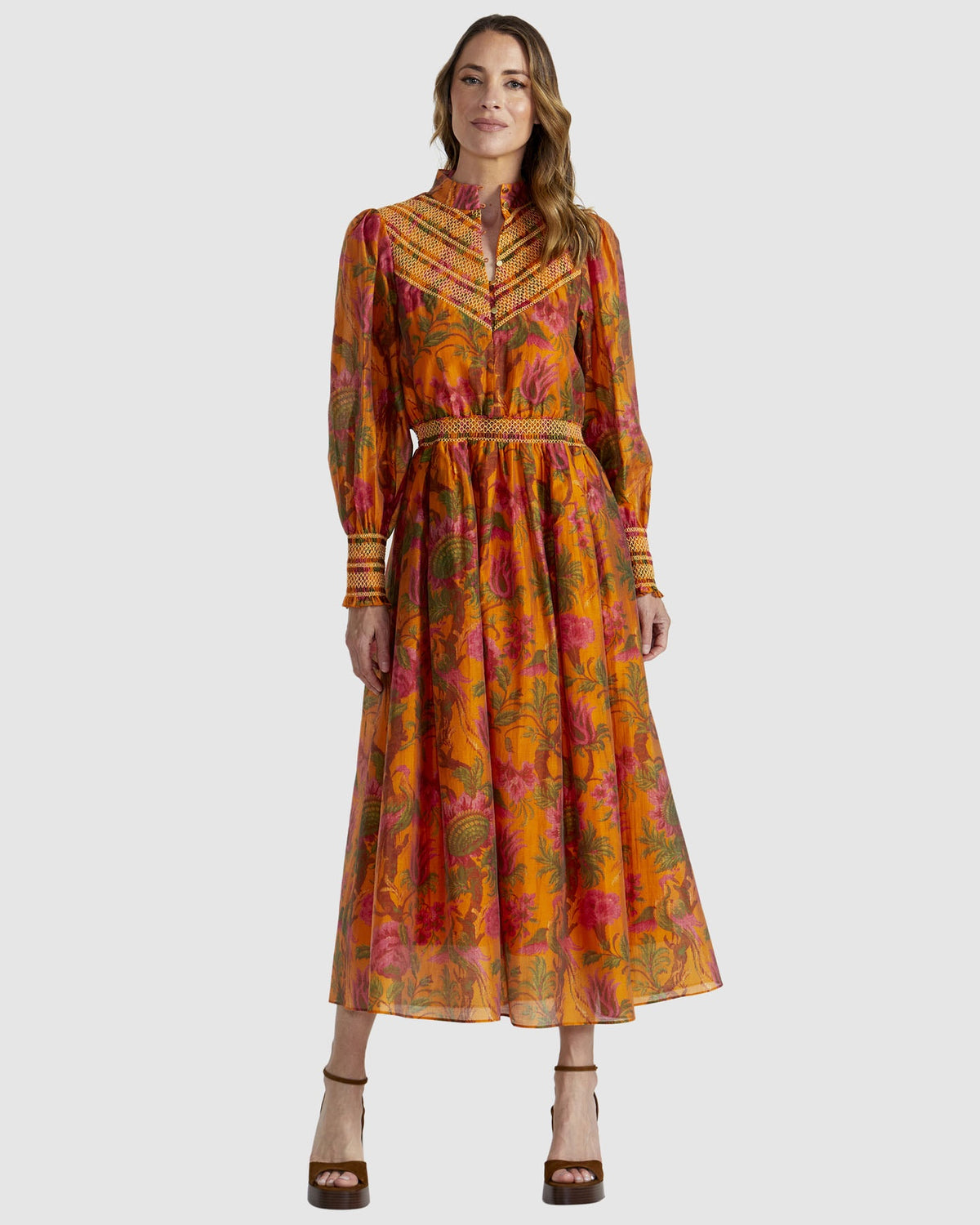Fate + Becker Panama Dress in Orange Floral