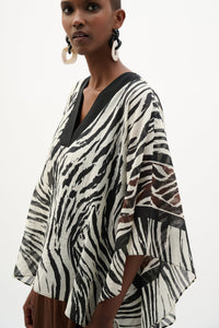 Joseph Ribkoff Tencel Top in Animal Print 262203