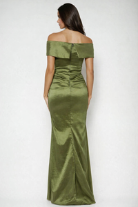 Ellie Drew Gown in Olive