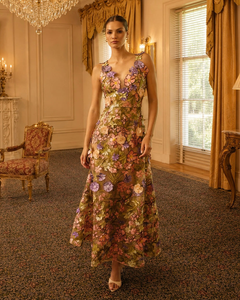 Elliatt FIORA A Line Gown in Green
