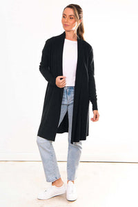 Bridge & Lord Edge to Edge Cardi in Black BL5651
