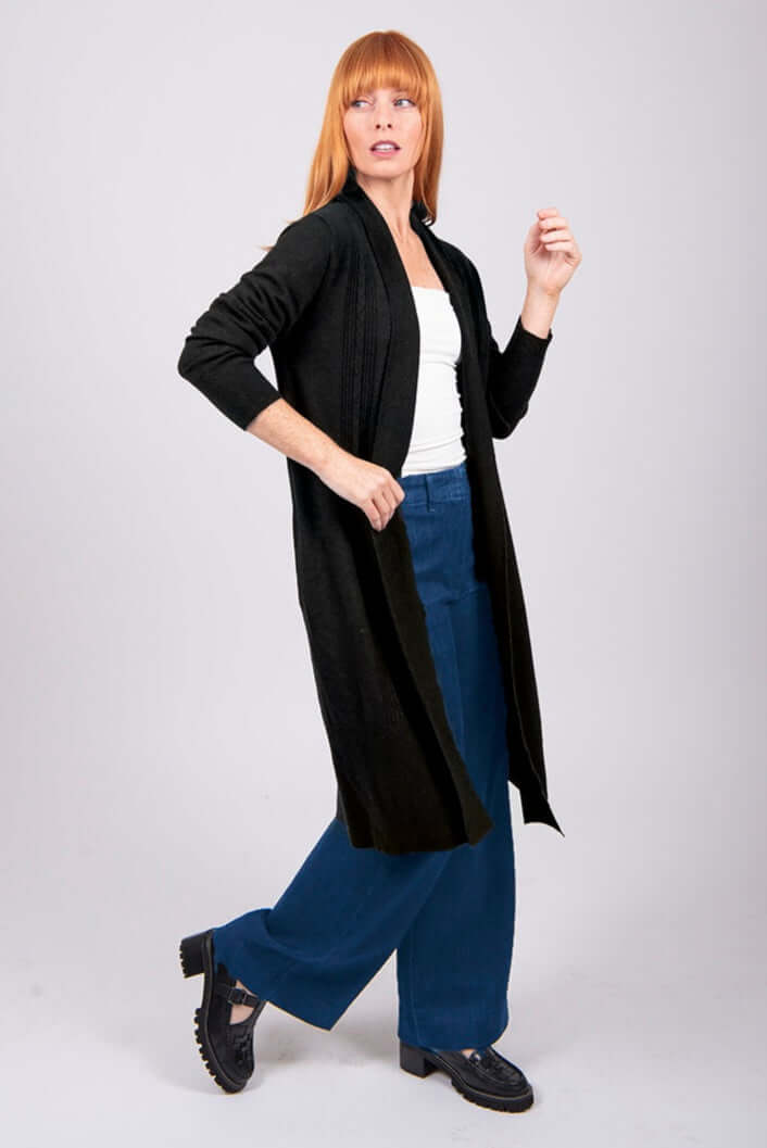 Bridge & Lord Cable Cardi in Black BL5632