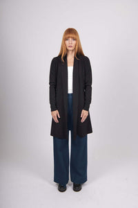 Bridge & Lord Edge to Edge Cardi in Black BL5651
