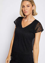 Philosophy PORTIA Reversible Lace Top in Black