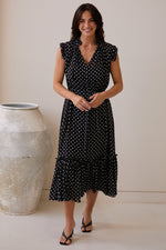 Brave + True Broadway Dress in Black Polka Dot