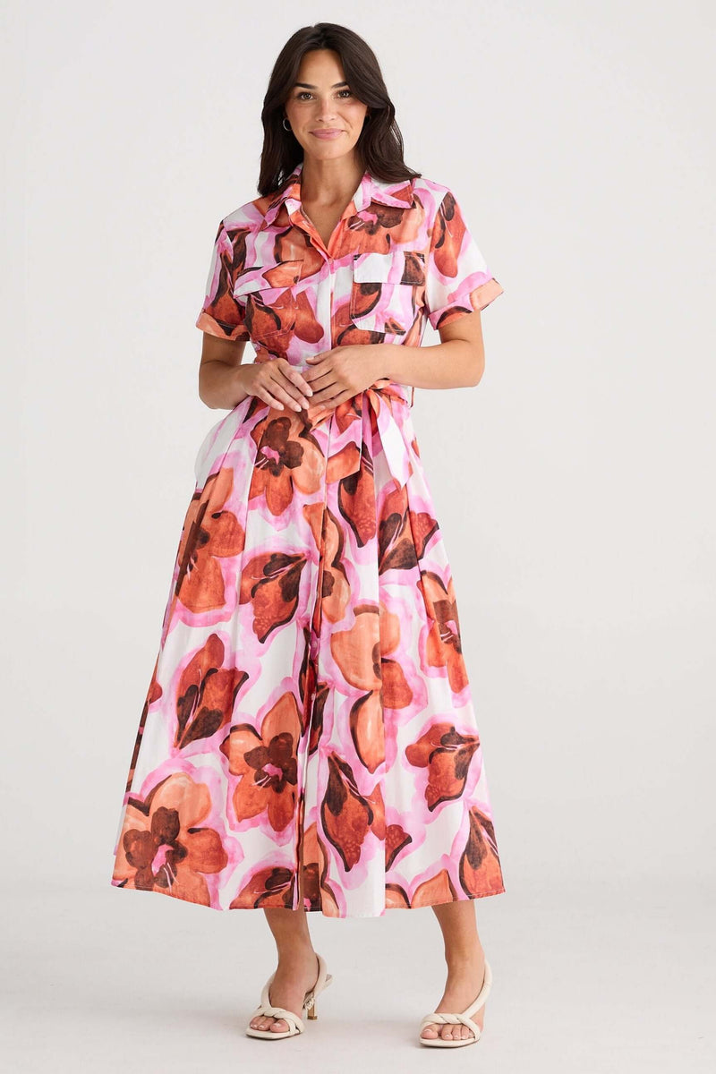 Brave + True Rossellini Dress in Azalea