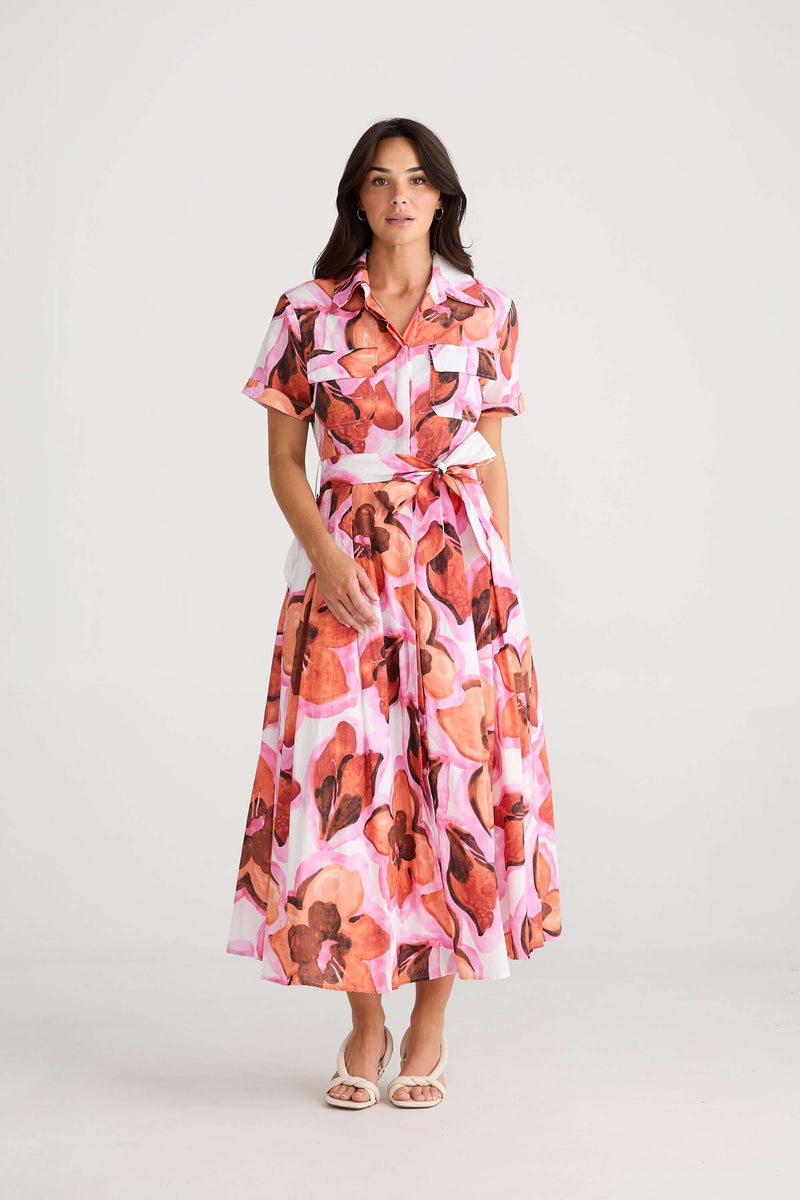 Brave + True Rossellini Dress in Azalea