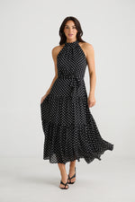 Brave + True Greta Dress in Black Polka Dot