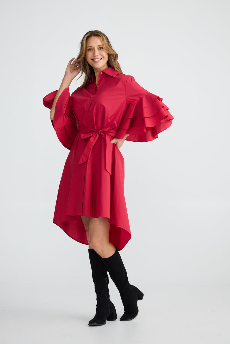 Brave + True Maestro Dress in Cherry