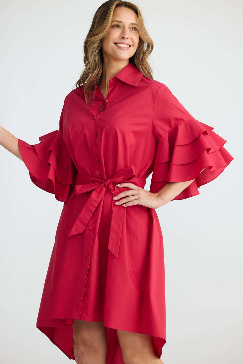 Brave + True Maestro Dress in Cherry