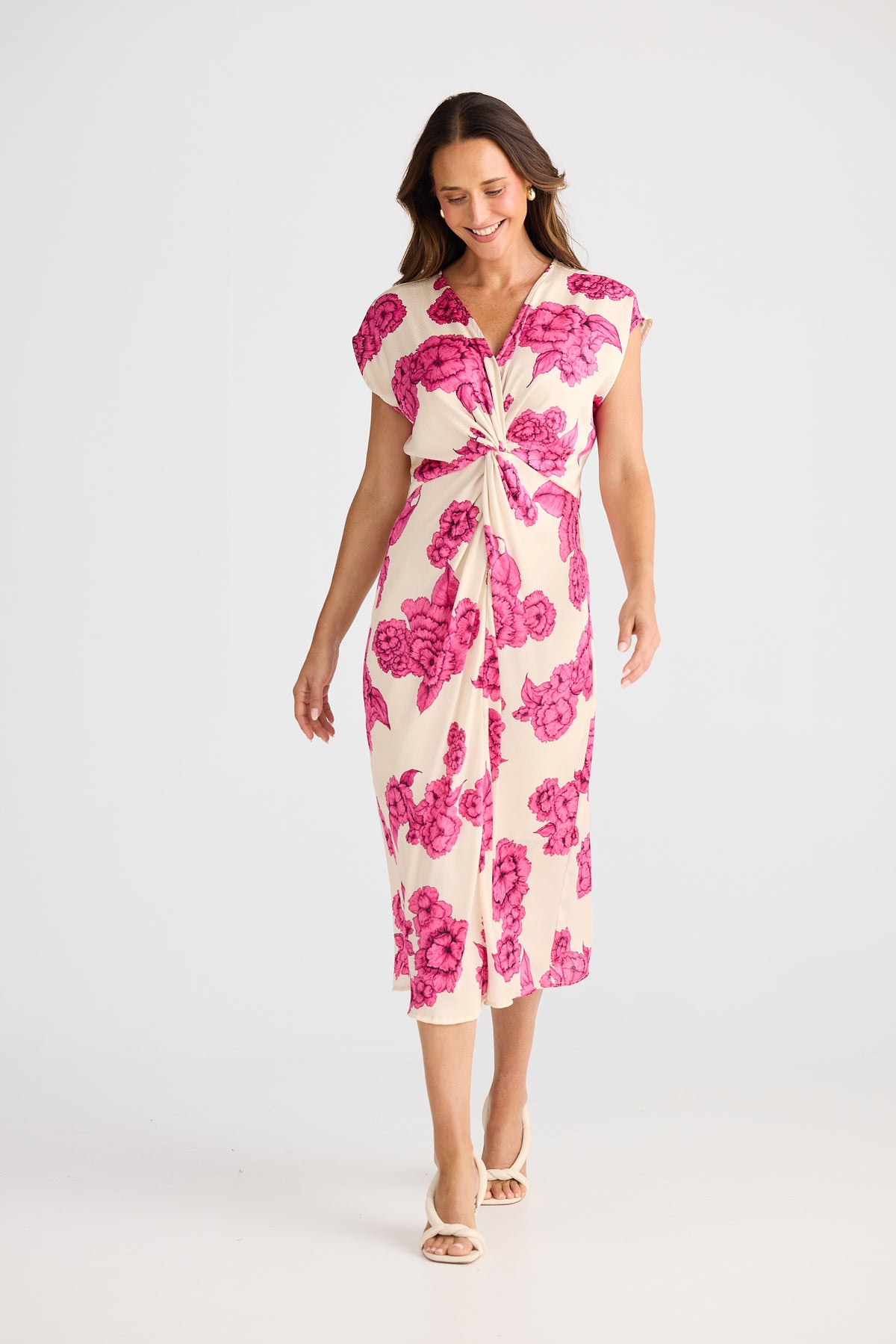 Brave + True Lorenzo Dress in Fuchsia Bloom