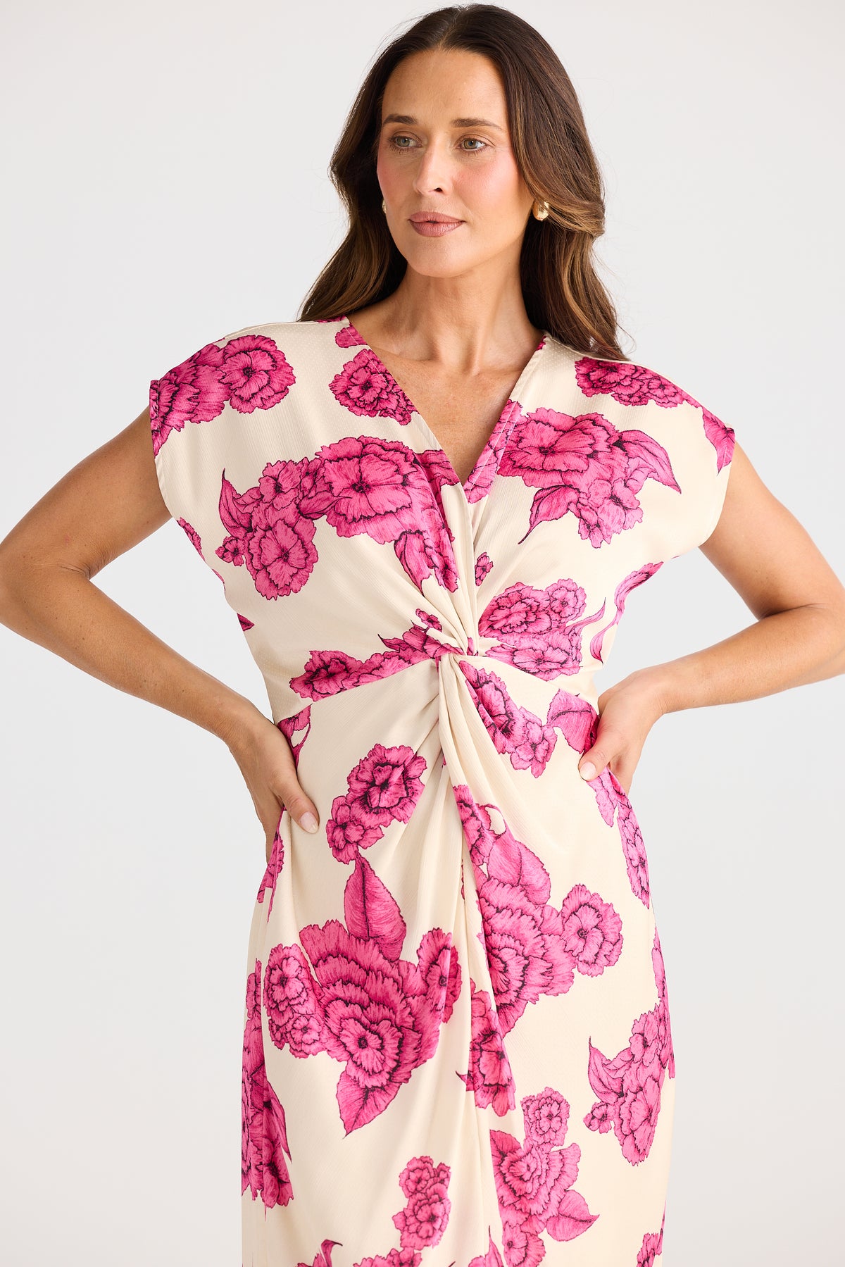 Brave + True Lorenzo Dress in Fuchsia Bloom