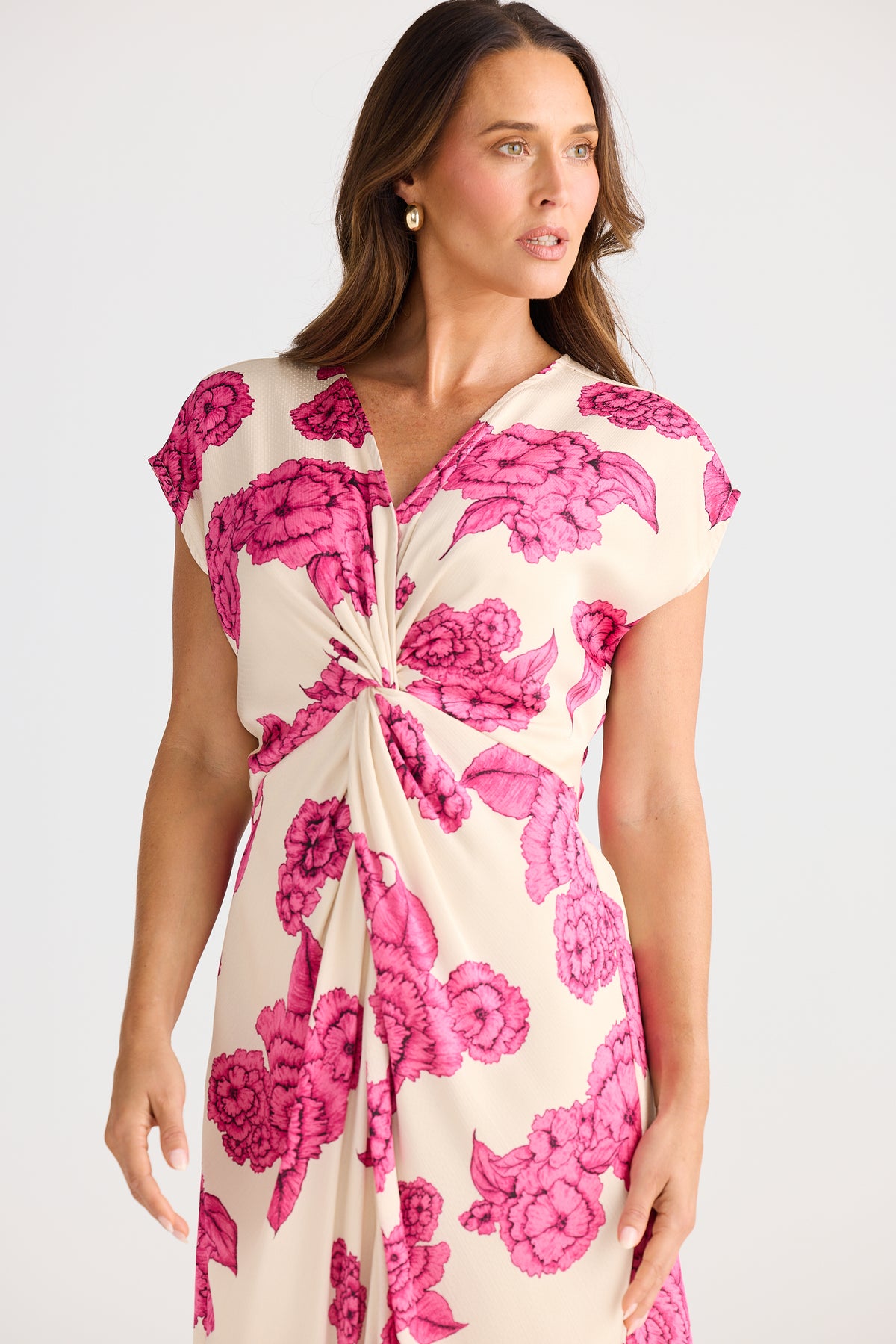Brave + True Lorenzo Dress in Fuchsia Bloom