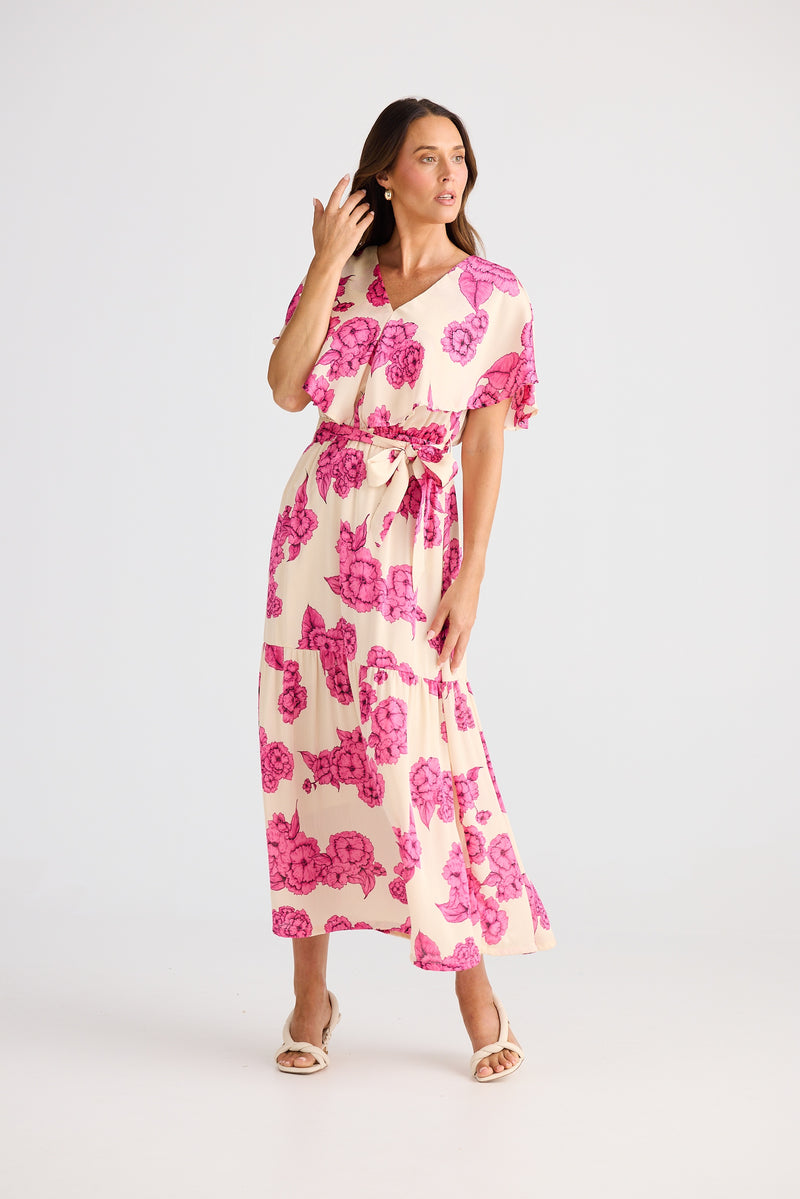 Brave + True Lorenzo Dress in Fuchsia Bloom