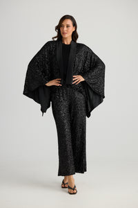 Brave + True Jagger Kimono in Black Sequin