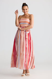 Brave + True Avalon Dress in Painterly Stripe