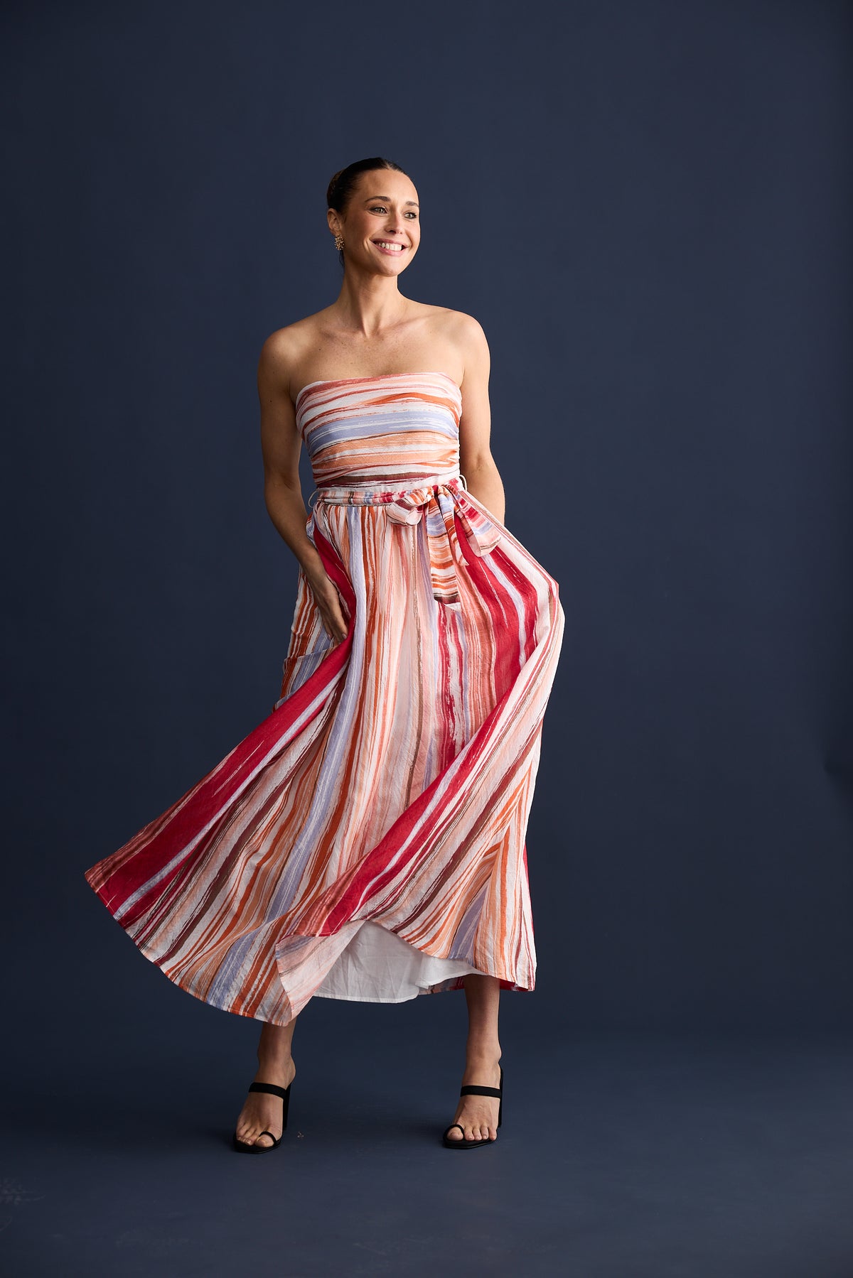 Brave + True Avalon Dress in Painterly Stripe