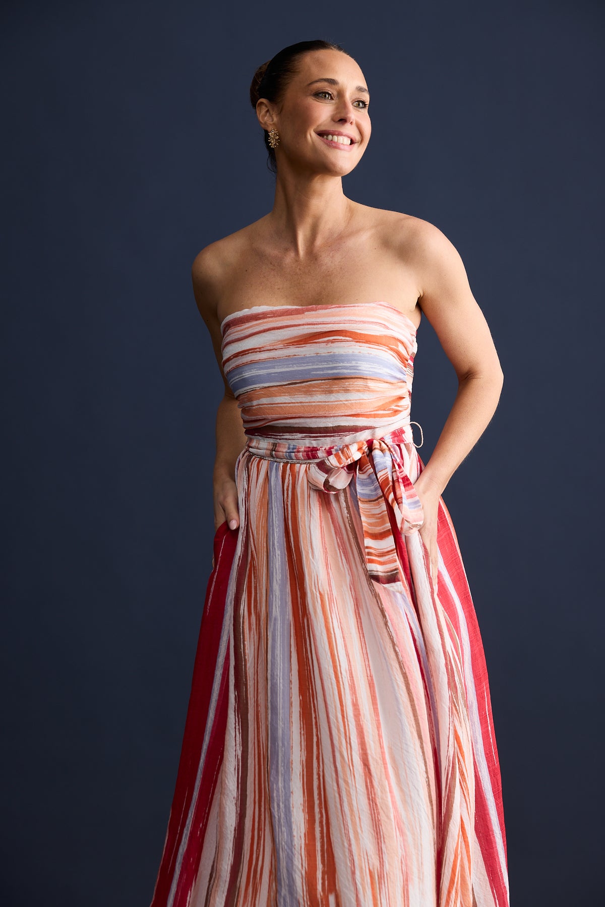 Brave + True Avalon Dress in Painterly Stripe