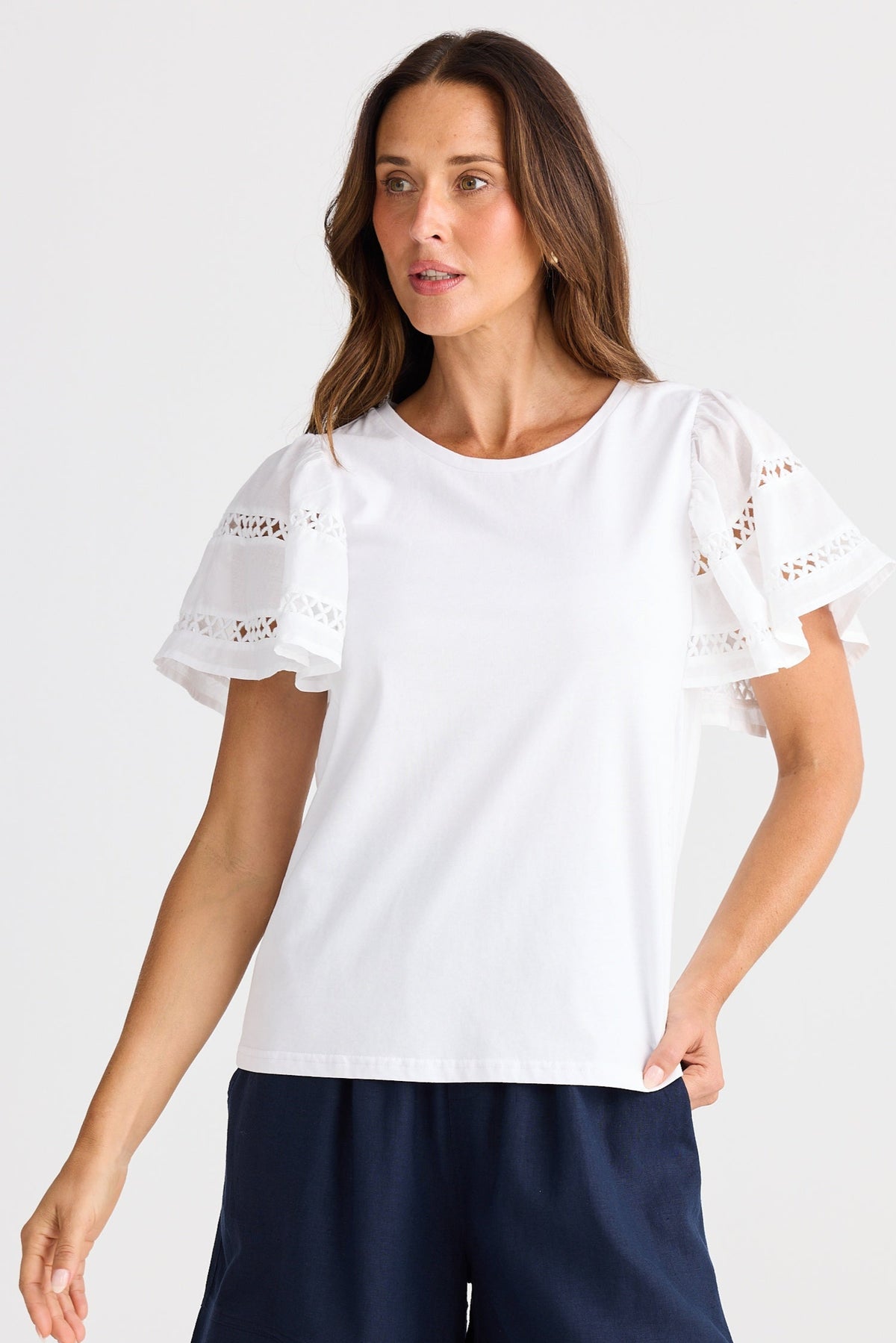 Brave + True Chloe Tee in White
