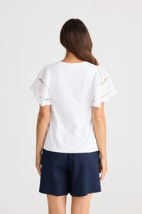 Brave + True Chloe Tee in White