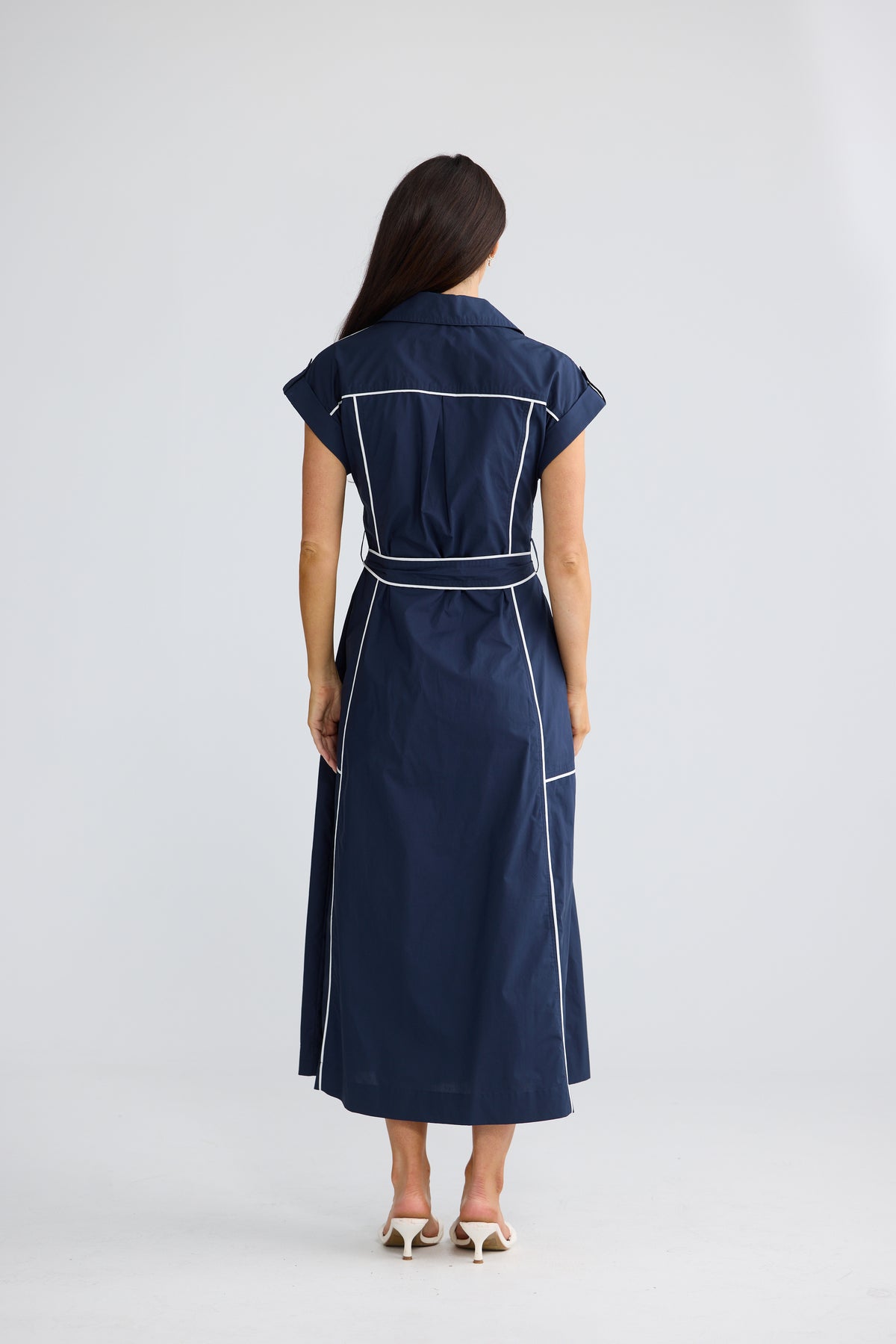 Brave + True PORTIA Dress in Navy White