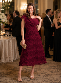 Trellis Lane BECKY Dress in Wine