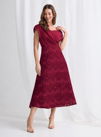 Trellis Lane BECKY Dress in Wine