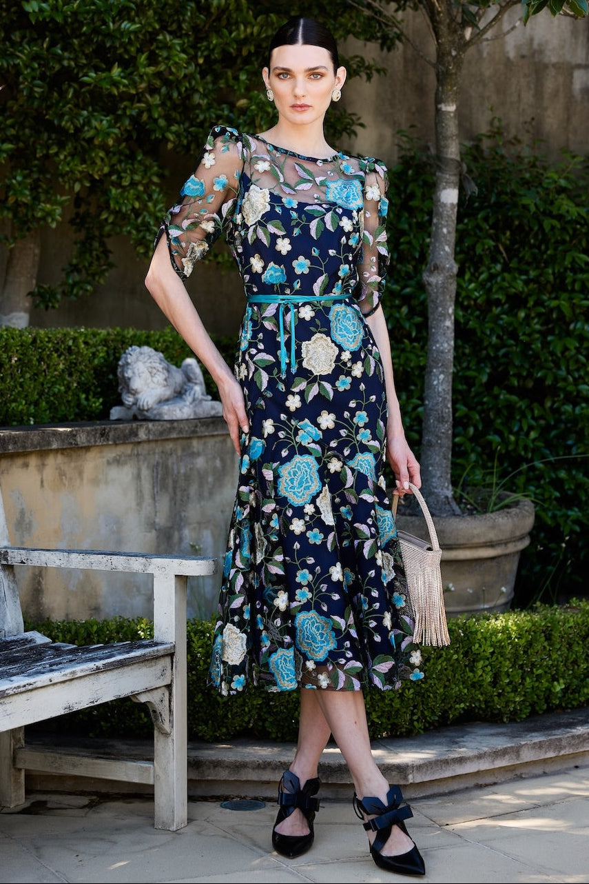 Sacha Drake CARDELINA Dress in Navy Aqua